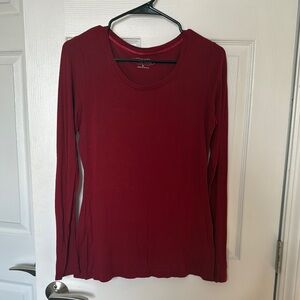 Women's Red Long Sleeve Top